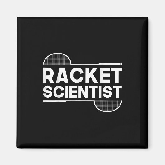 Birdie Shuttle Racket Scientist Badminton Magnet (Vorne)
