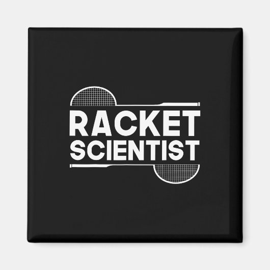 Birdie Shuttle Racket Scientist Badminton Magnet (Vorne)