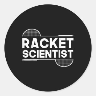 Birdie Shuttle Racket Scientist Badminton Runder Aufkleber