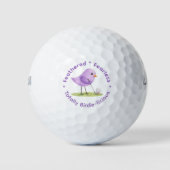 Birdie Theme Women's Customizable Golfball (Vorderseite)