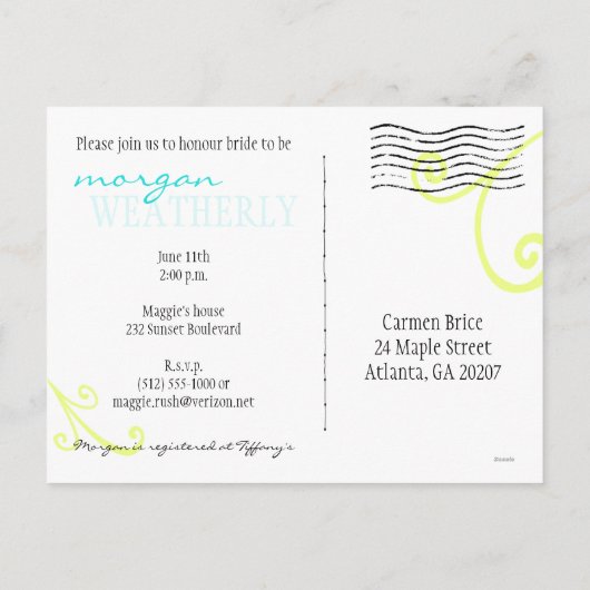 Birdies Duwer Einladung (Rückseite)