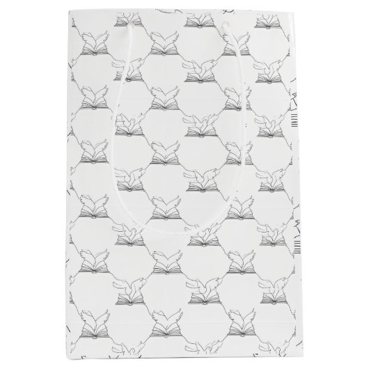 Birdies Endpaper Pattern Mittlere Geschenktüte (Vorderseite)