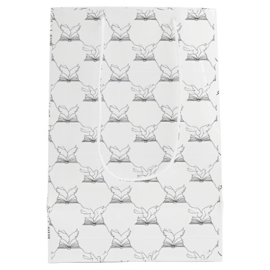 Birdies Endpaper Pattern Mittlere Geschenktüte (Rückseite)