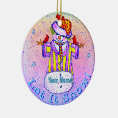 Birdies Schneemann Keramik Ornament (Rechts)