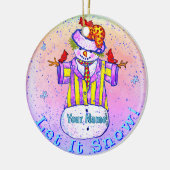 Birdies Schneemann Keramik Ornament (Links)