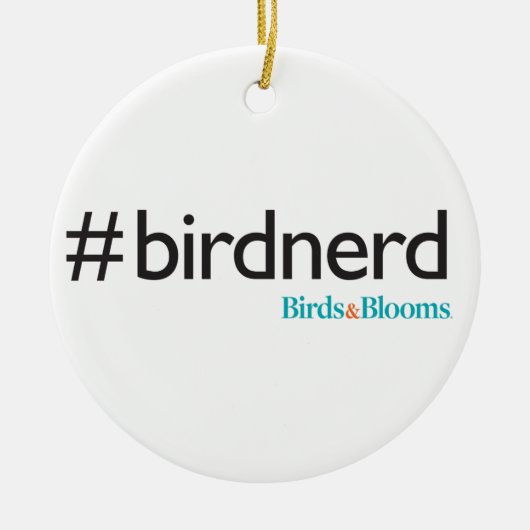 #BirdNerd Keramik Ornament (Vorne)