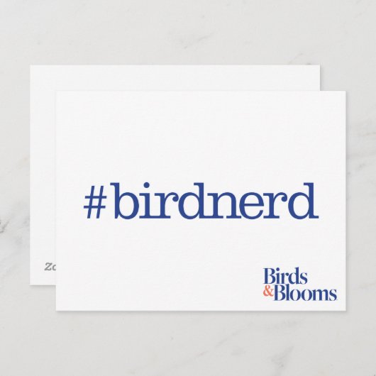 #birdnerd postkarte (Vorne/Hinten)