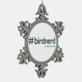 #BirdNerd Schneeflocken Zinn-Ornament (Links)