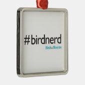 #BirdNerd Silbernes Ornament (Rechts)