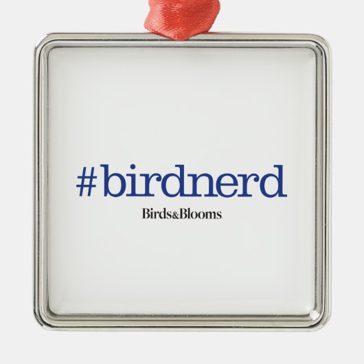 #birdnerd silbernes ornament (Vorne)