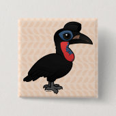 Birdorable abyssinischer GrundHornbill Button (Vorderseite)