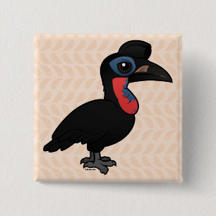 Birdorable abyssinischer GrundHornbill Button