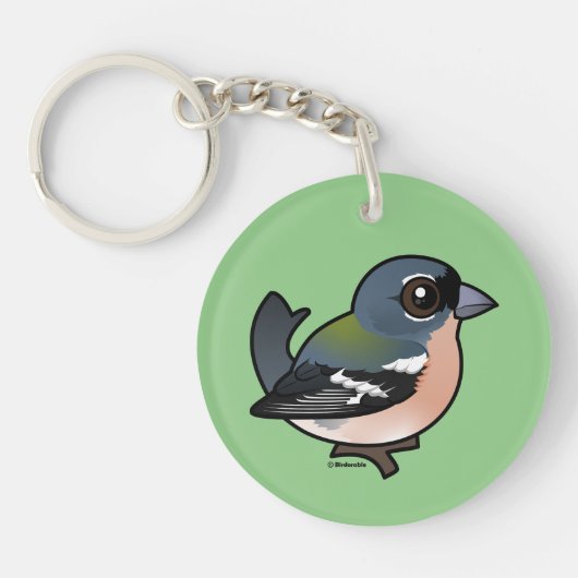 Birdorable African Chaffinch Schlüsselanhänger (Vorderseite)