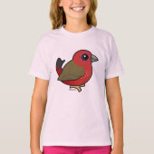 Birdorable African Firefinch Niedlicher Cartoon Bi T-Shirt (Vorderseite)