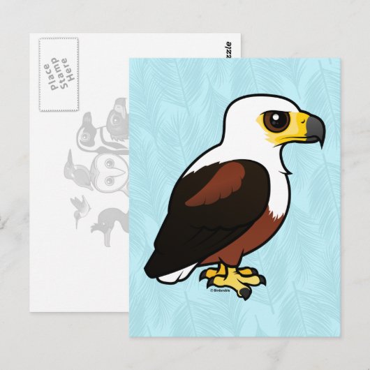 Birdorable African Fish Eagle Postkarte (Vorne/Hinten)