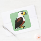 Birdorable African Fish Eagle Quadratischer Aufkleber (Umschlag)
