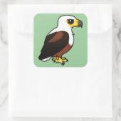 Birdorable African Fish Eagle Quadratischer Aufkleber (Tasche)