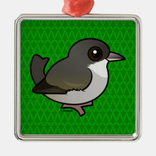 Birdorable 'Akikiki Silbernes Ornament