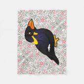 Birdorable allgemeiner Hügel Myna Fleecedecke (Vorderseite)
