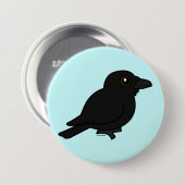 Birdorable allgemeiner Rabe Button (Vorne & Hinten)