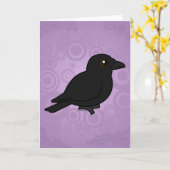 Birdorable American Crow Karte (Gelbe Blume)