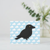 Birdorable American Crow Postkarte (Stehend Vorderseite)