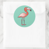 Birdorable American Flamingo Runder Aufkleber (Tasche)