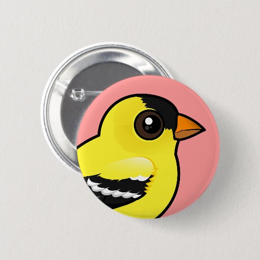Birdorable American Goldfinch Button (Vorne & Hinten)