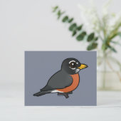Birdorable American Robin Postkarte (Stehend Vorderseite)