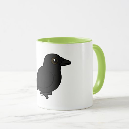 Birdorable amerikanische Krähe Tasse (VorderseiteRechts)