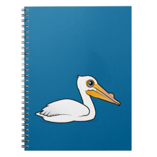 BIrdorable amerikanischer weißer Pelikan Notizblock