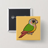 Birdorable Ananas Grünes-cheeked Conure Button (Vorne & Hinten)