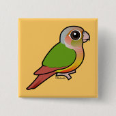 Birdorable Ananas Grünes-cheeked Conure Button (Vorderseite)