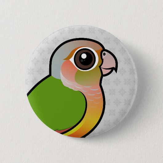 Birdorable Ananas Grünes-cheeked Conure Button (Vorderseite)