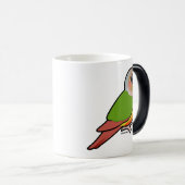 Birdorable Ananas Grünes-cheeked Conure Verwandlungstasse (VorderseiteRechts)