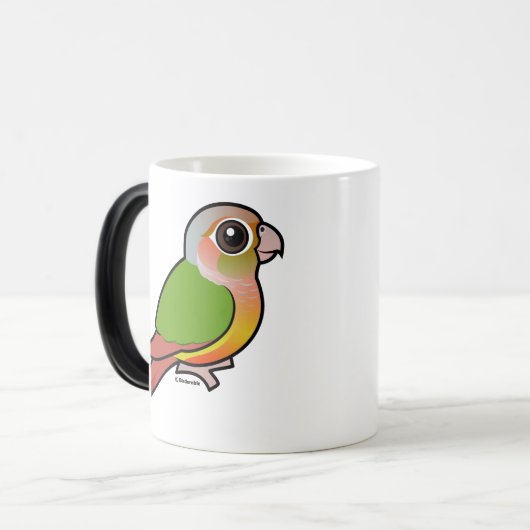 Birdorable Ananas Grünes-cheeked Conure Verwandlungstasse (Vorderseite Links)