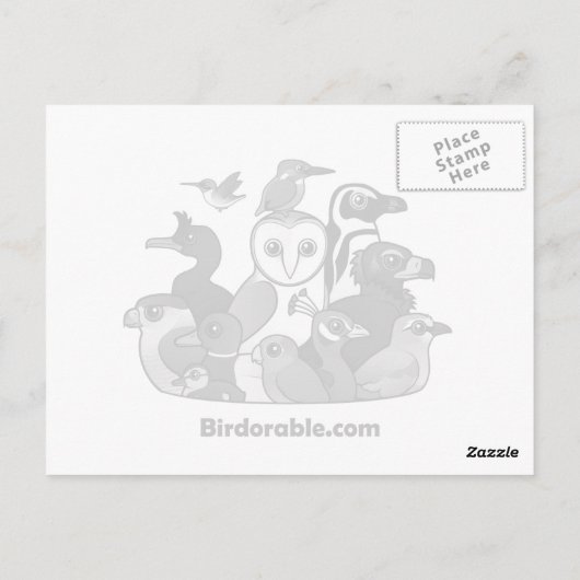 Birdorable Ananas Postkarte (Rückseite)