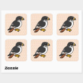 Birdorable Augur Buzzard Quadratischer Aufkleber (Blatt)