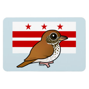 Birdorable aus Washington, D.C.: Wood Thrush Magnet