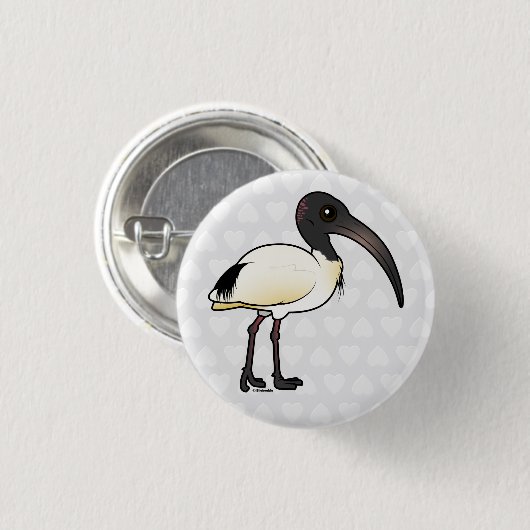 Birdorable Australian Ibis Button (Vorne & Hinten)