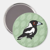 Birdorable Australian Magpie Magnet (Vorderseite/Rückseite)