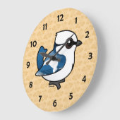 Birdorable Azure Tit Große Wanduhr (Winkel)