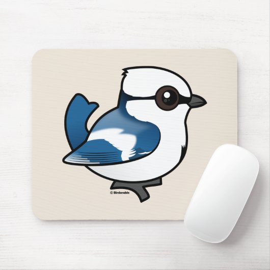 Birdorable Azure Tit Mousepad (Mit Mouse)
