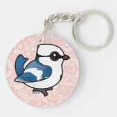 Birdorable Azure Tit Schlüsselanhänger (Rückseite)