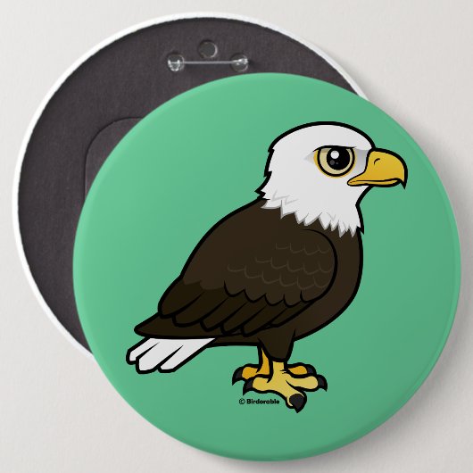 Birdorable Bald Eagle Button (Vorne & Hinten)