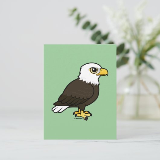 Birdorable Bald Eagle Postkarte (Stehend Vorderseite)