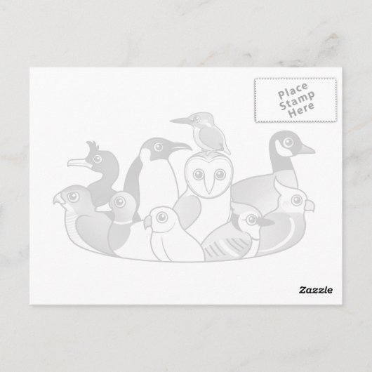 Birdorable Bald Eagle Postkarte (Rückseite)