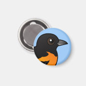 Birdorable Baltimore Oriole Magnet (Vorderseite/Rückseite)