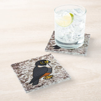 Birdorable Bat Falcon Niedlicher Cartoon Raptor Glasuntersetzer