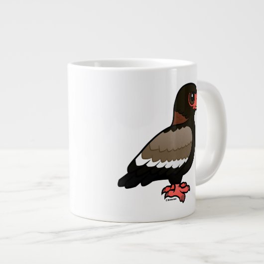 Birdorable Bateleur Jumbo-Tasse (Vorderseite Rechts)